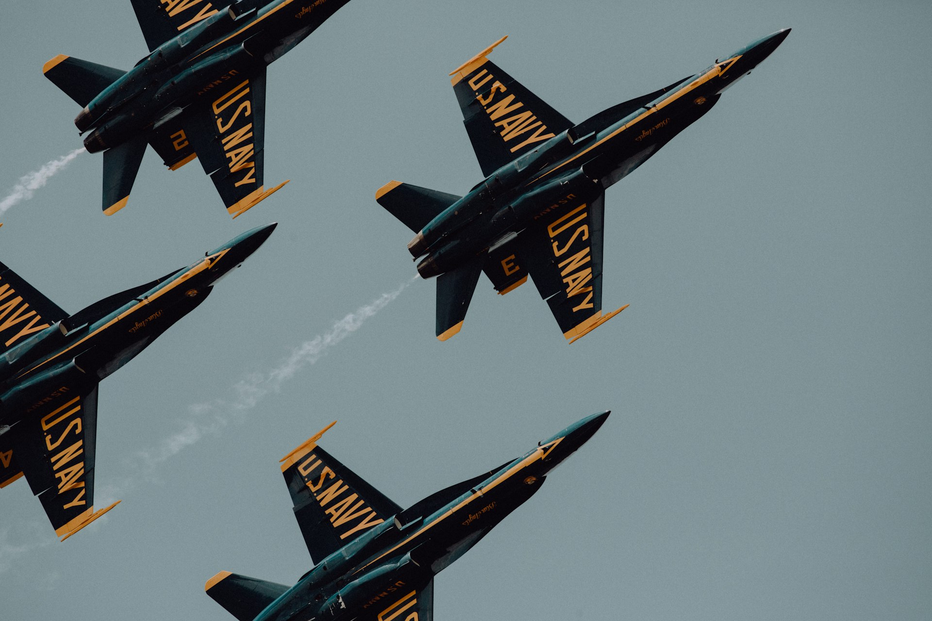 U.S. Navy aerobatics during daytime